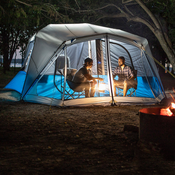 10 Person Lighted Instant Tent with Screen Room 14' x 10'